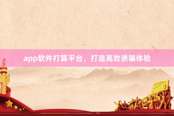 app软件打算平台，打造高效诱骗体验